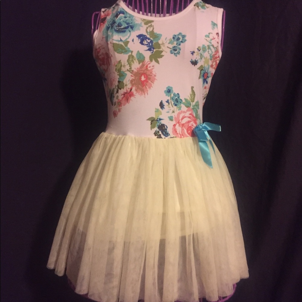 White Floral tulle dress
